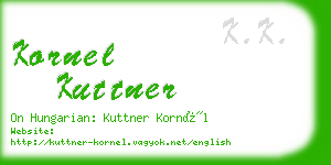 kornel kuttner business card